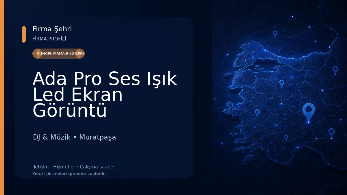 Ada Pro Ses Işık Led Ekran Görüntü Sistemleri