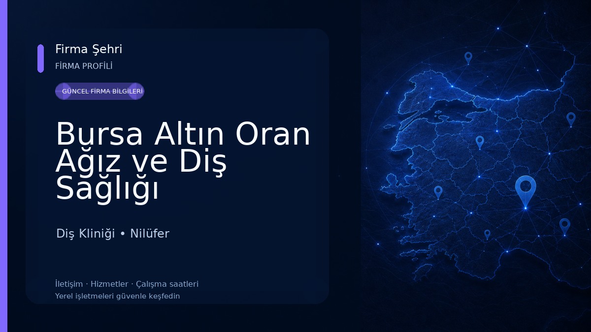 Bursa Altın Oran Ağız ve Diş Sağlığı Polikliniği Diş Kliniği