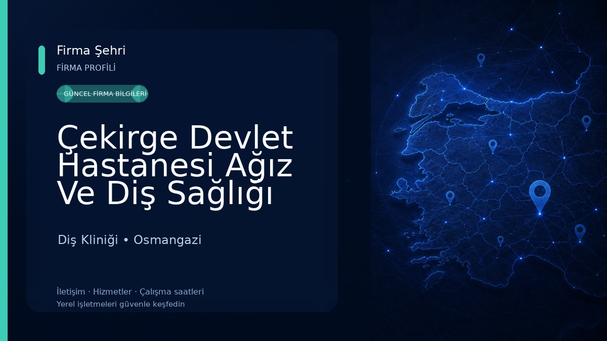 Çekirge Devlet Hastanesi Ağız Ve Diş Sağlığı Polikliniği Diş Kliniği
