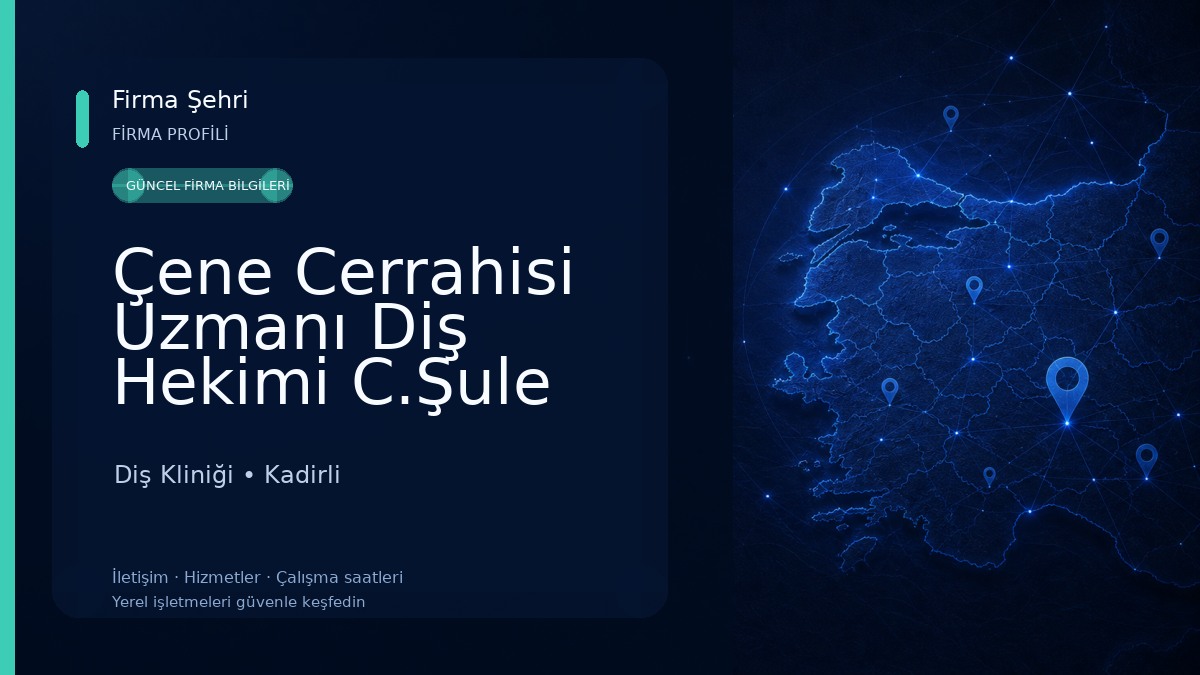 Çene Cerrahisi Uzmanı Diş Hekimi C.Şule Dandıl Demirezer