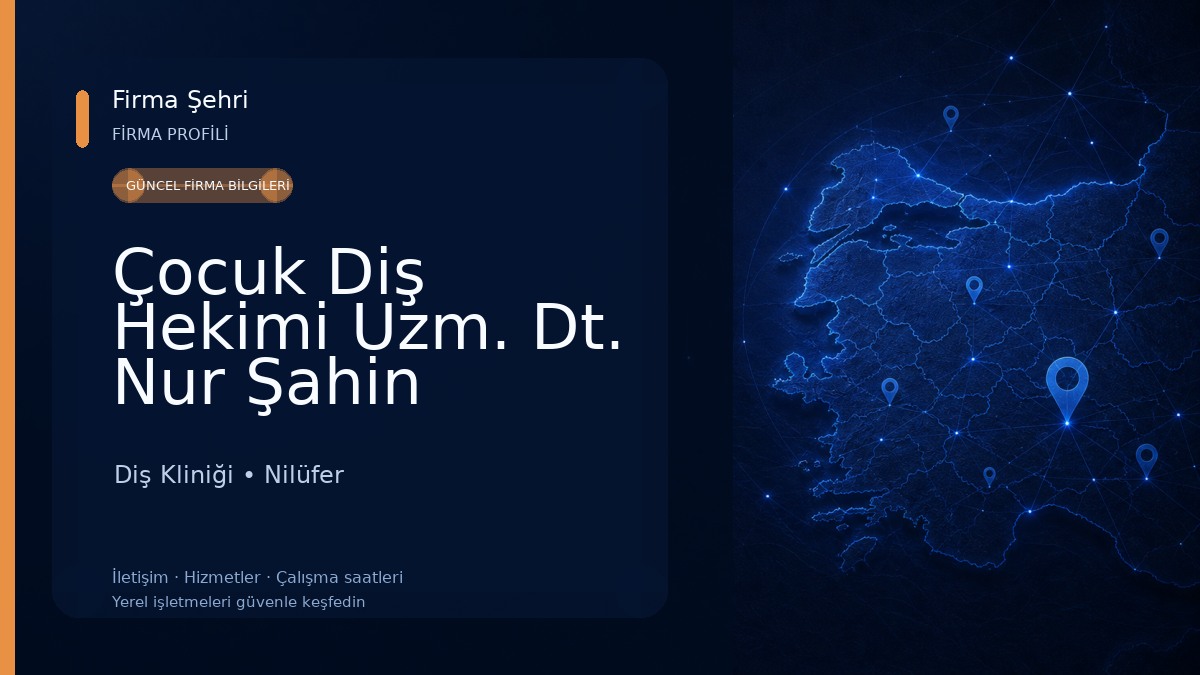 Çocuk Diş Hekimi Uzm. Dt. Nur Şahin (Pedodonti Uzmanı)
