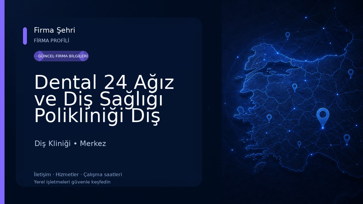 Dental 24 Ağız ve Diş Sağlığı Polikliniği Diş Hekimi Serdar Çetinkaya Diş Kliniği