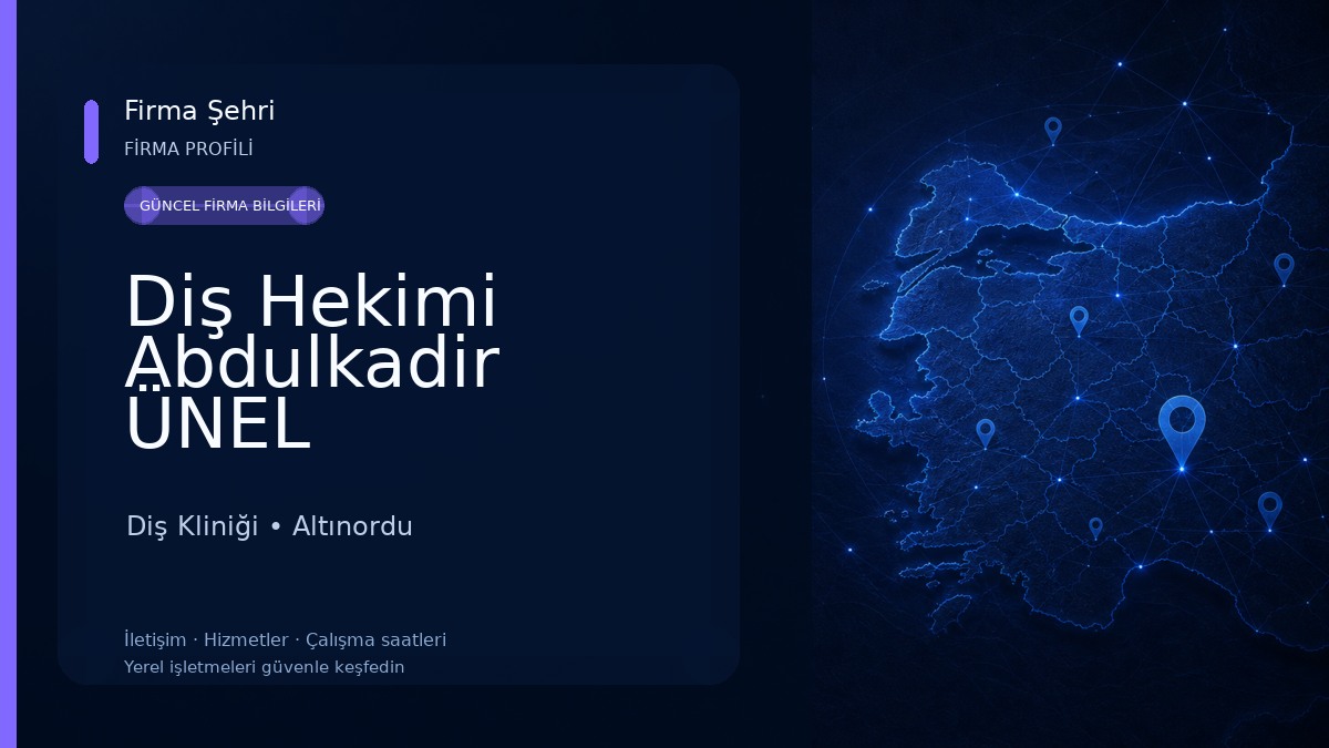 Diş Hekimi Abdulkadir ÜNEL Diş Kliniği