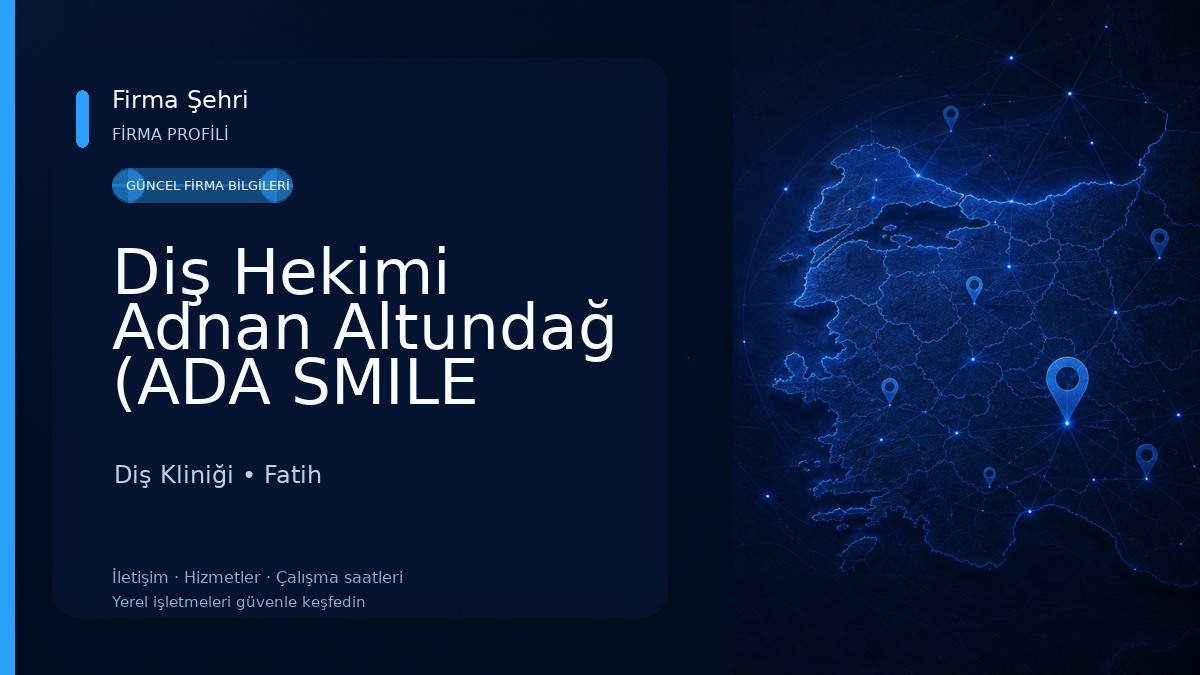 Diş Hekimi Adnan Altundağ (ADA SMILE STUDIO)