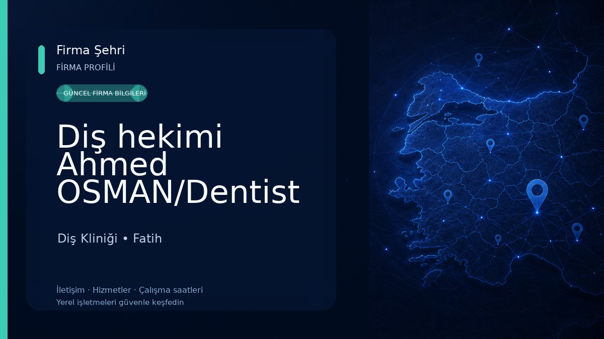 Diş hekimi Ahmed OSMAN/Dentist \طبيب الأسنان أحمد عثمان Diş Kliniği