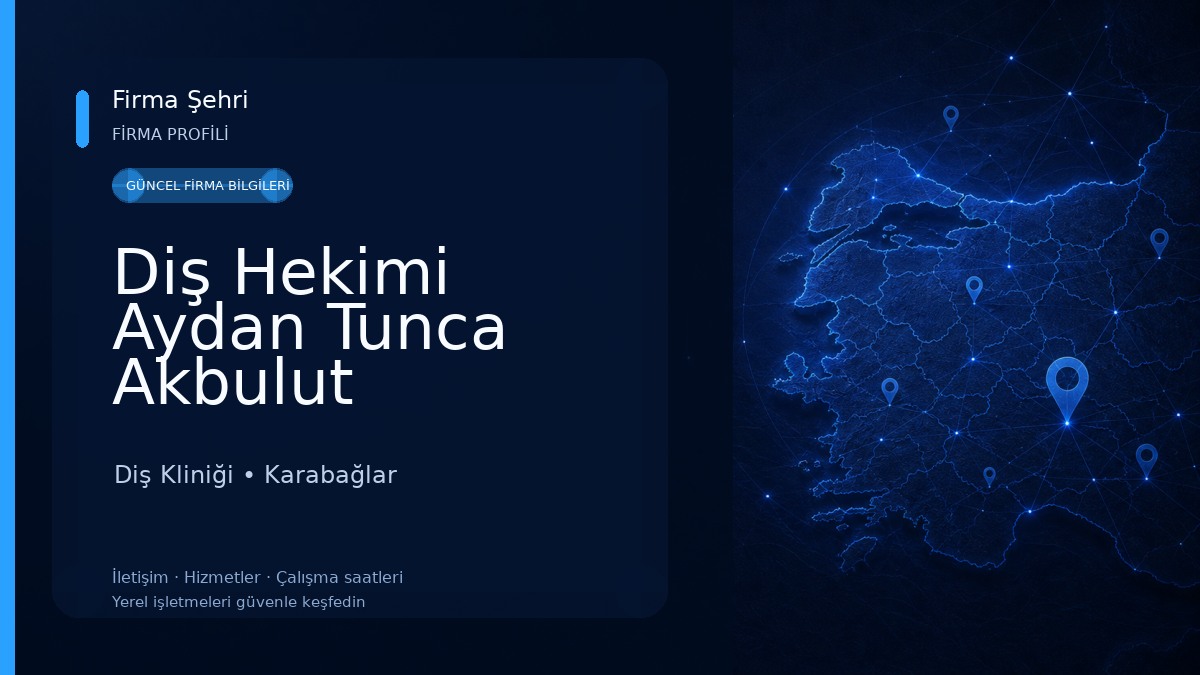 Diş Hekimi Aydan Tunca Akbulut Diş Kliniği