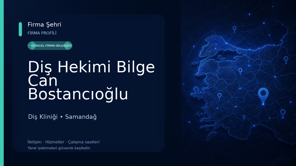 Diş Hekimi Bilge Can Bostancıoğlu Diş Kliniği