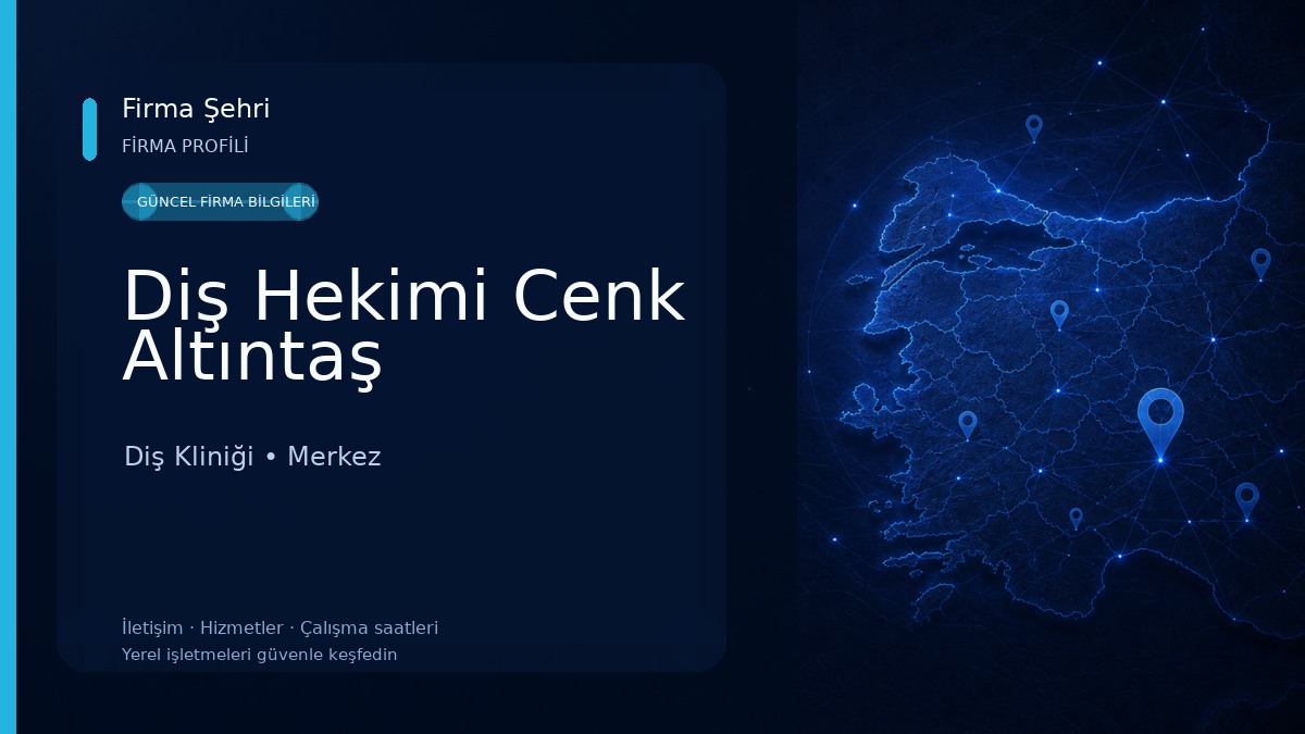Diş Hekimi Cenk Altıntaş Diş Kliniği