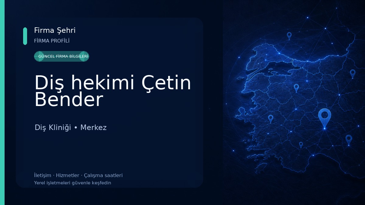 Diş hekimi Çetin Bender