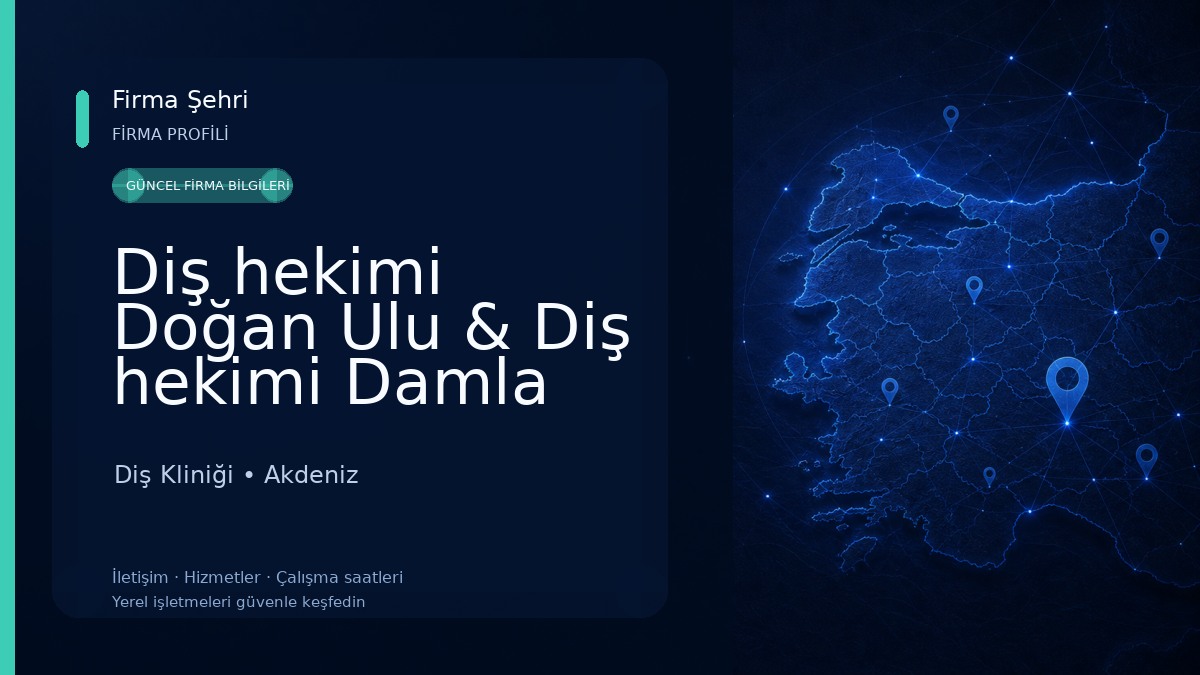Diş hekimi Doğan Ulu & Diş hekimi Damla Ulu Diş Kliniği