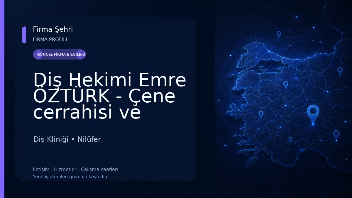 Diş Hekimi Emre ÖZTÜRK - Çene cerrahisi ve implant tedavisi