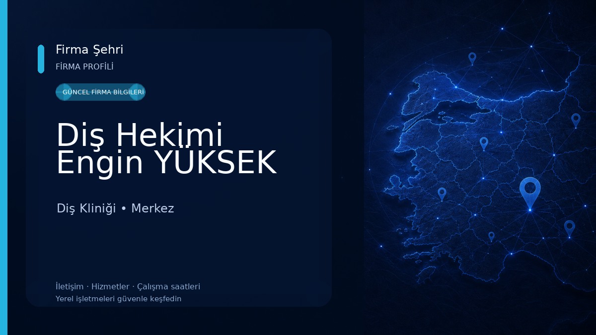 Diş Hekimi Engin YÜKSEK