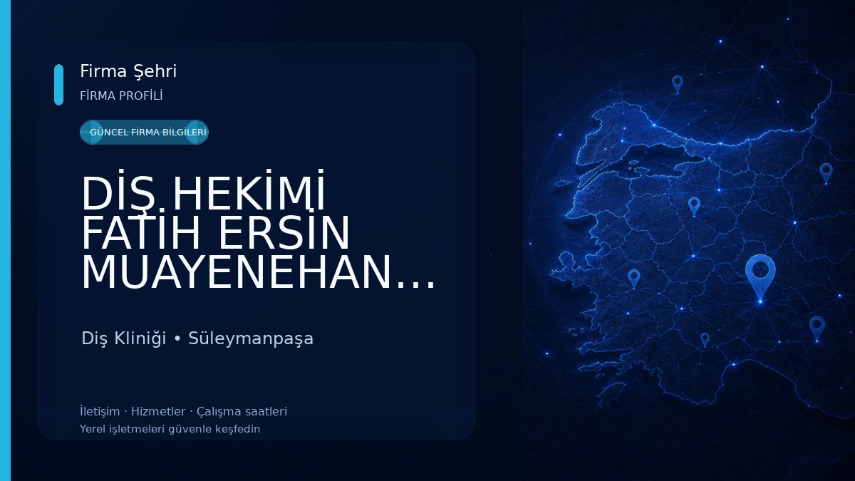 DİŞ HEKİMİ FATİH ERSİN MUAYENEHANESİ Diş Kliniği