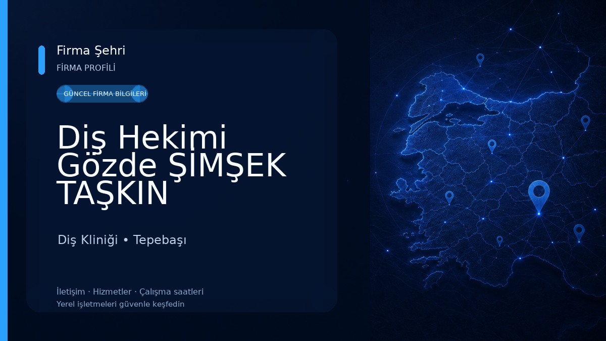 Diş Hekimi Gözde ŞİMŞEK TAŞKIN Diş Kliniği