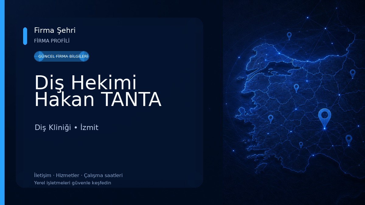 Diş Hekimi Hakan TANTA Diş Kliniği