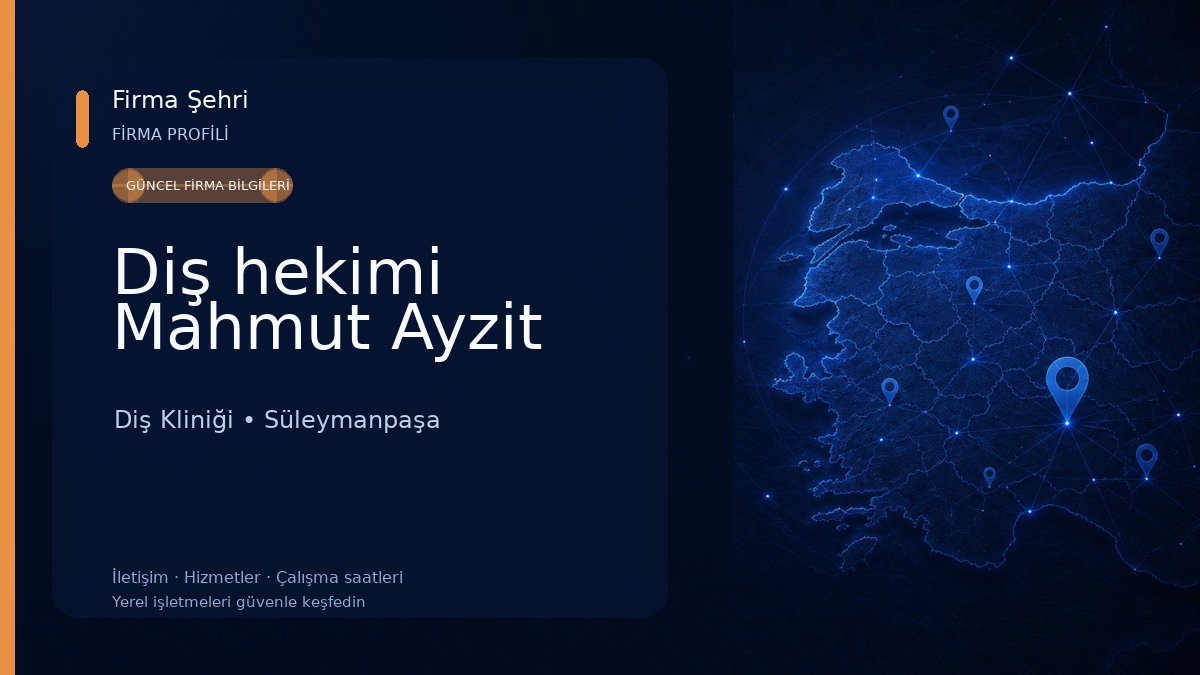 Diş hekimi Mahmut Ayzit Diş Kliniği