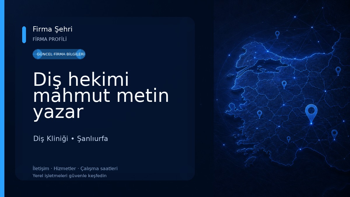 Diş hekimi mahmut metin yazar Diş Kliniği