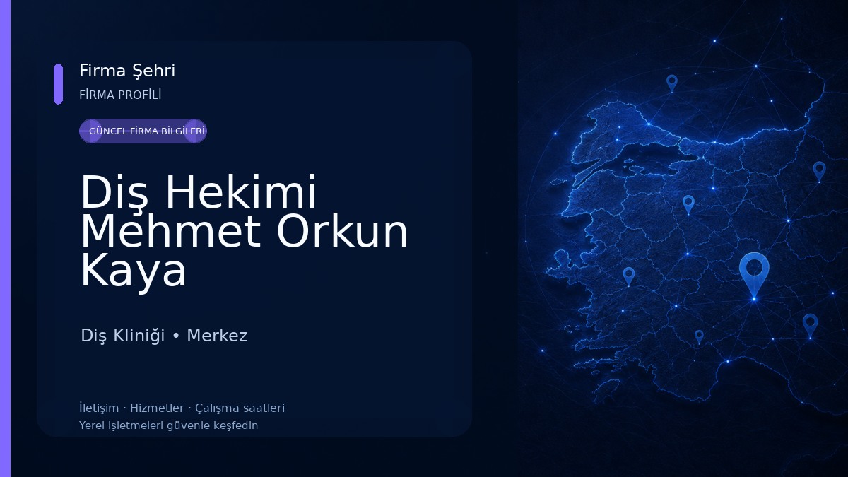 Diş Hekimi Mehmet Orkun Kaya