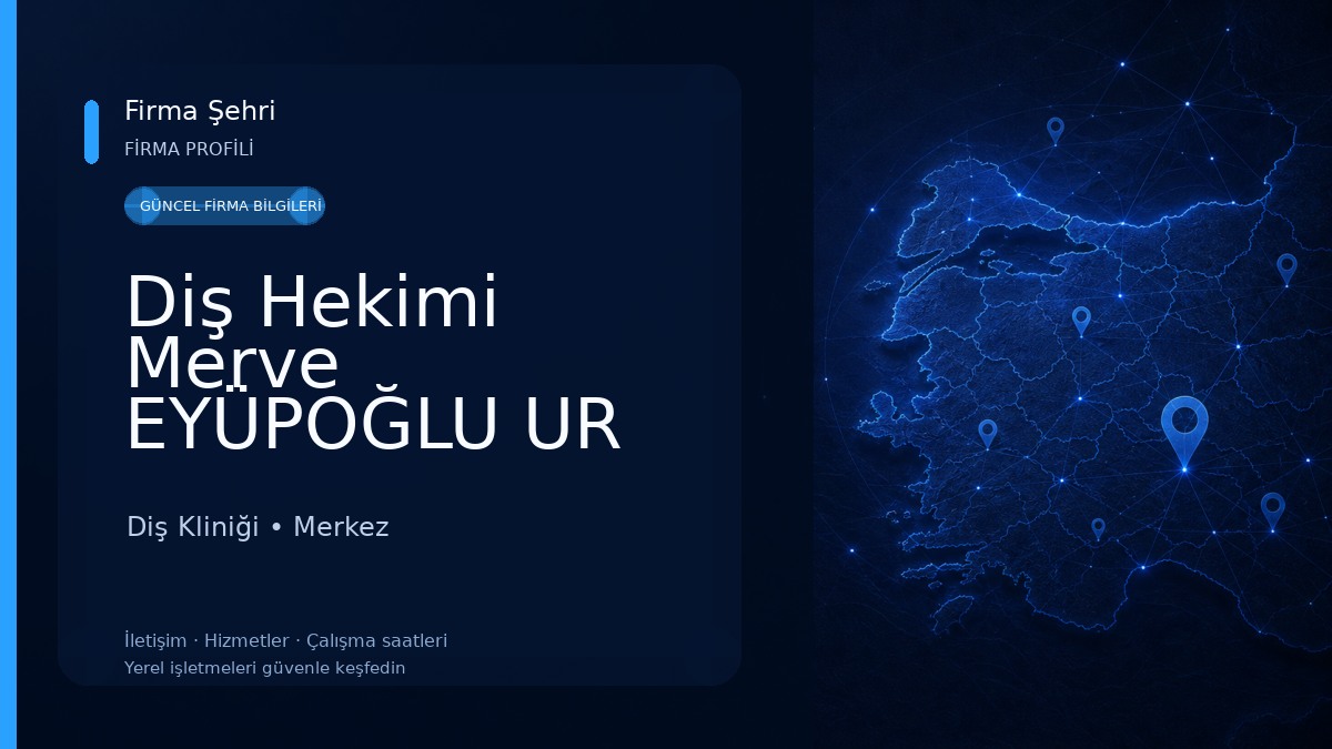 Diş Hekimi Merve EYÜPOĞLU UR Diş Kliniği