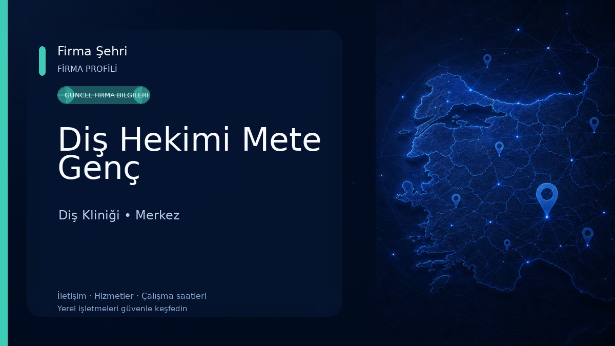 Diş Hekimi Mete Genç Diş Kliniği