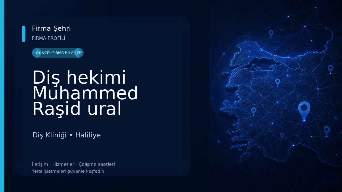 Diş hekimi Muhammed Raşid ural Diş Kliniği