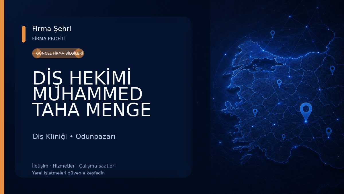 DİŞ HEKİMİ MUHAMMED TAHA MENGE ESKİŞEHİR Diş Kliniği