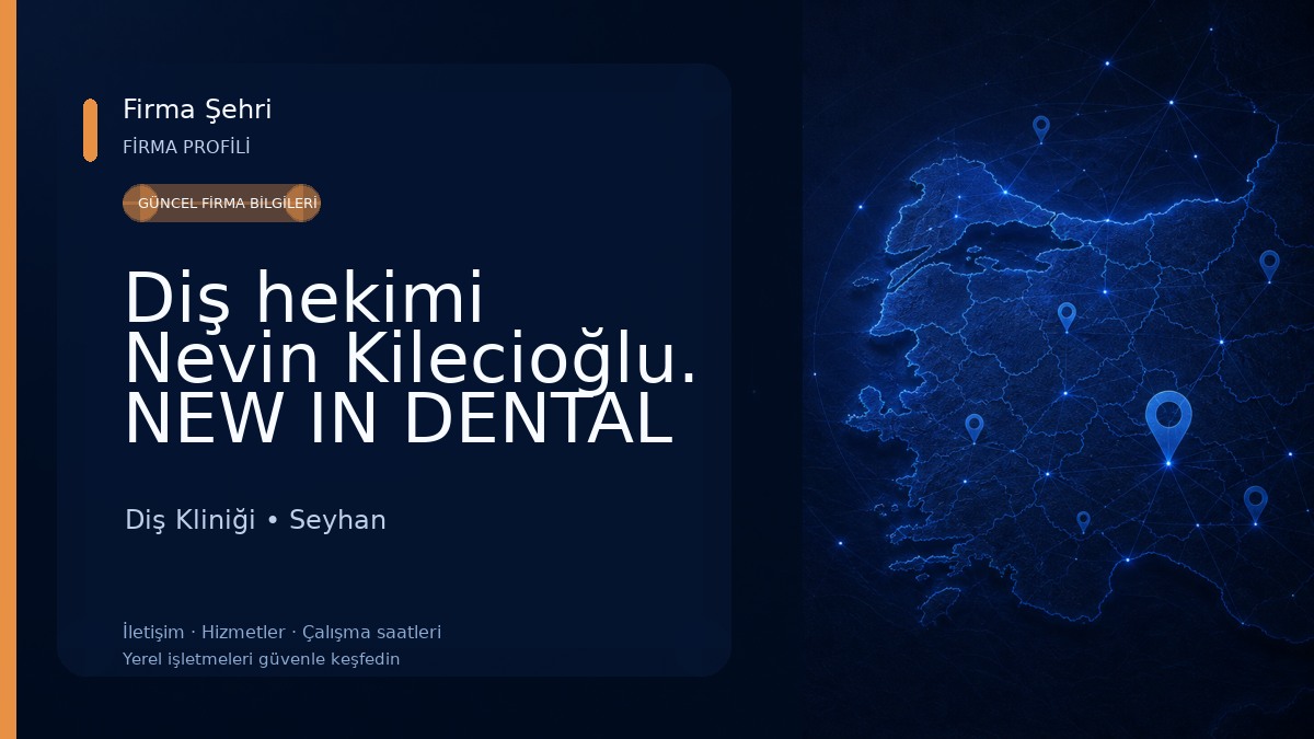 Diş hekimi Nevin Kilecioğlu. NEW IN DENTAL Diş Kliniği