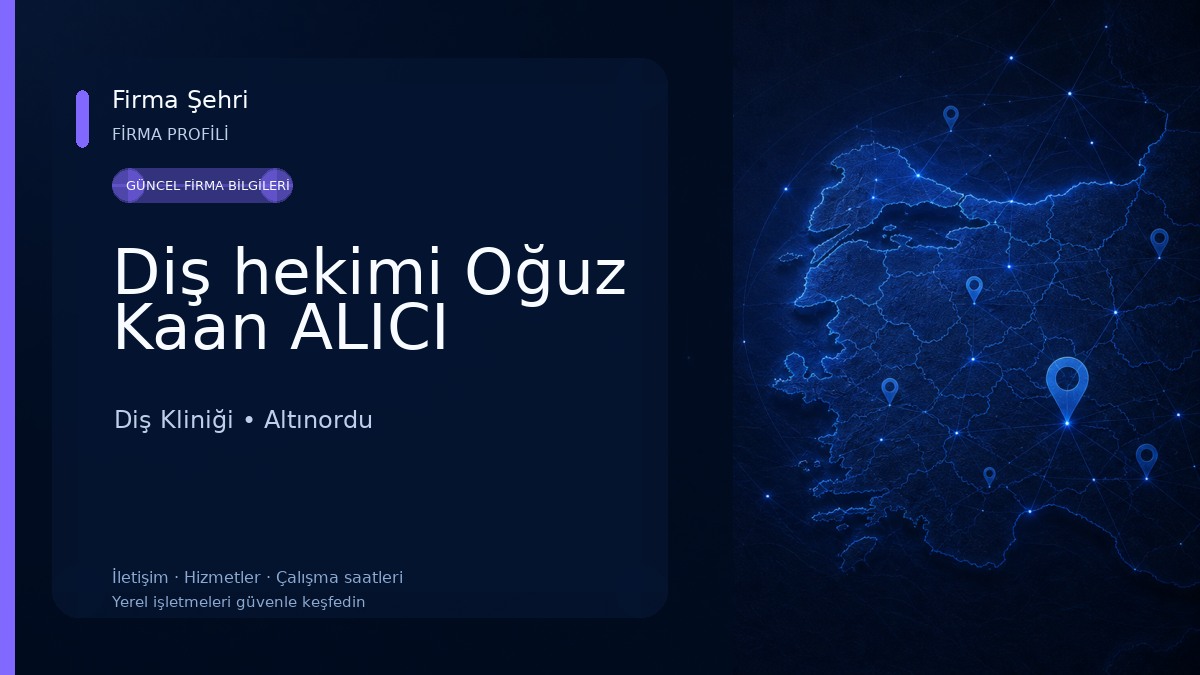 Diş hekimi Oğuz Kaan ALICI