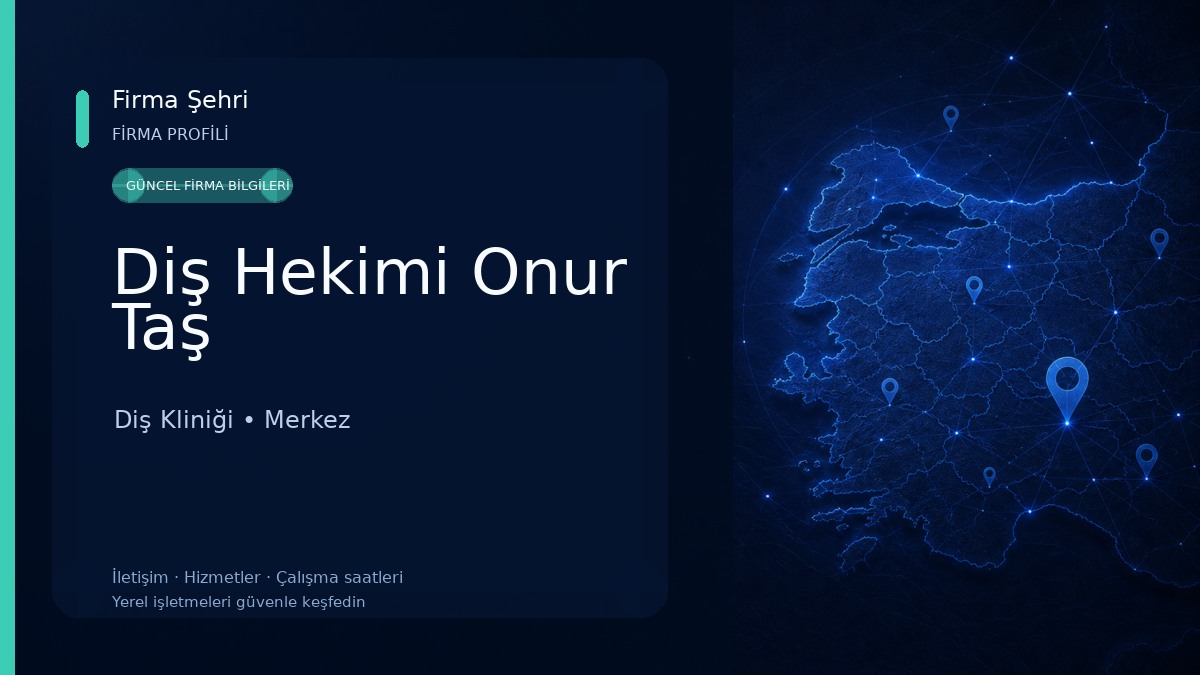 Diş Hekimi Onur Taş 