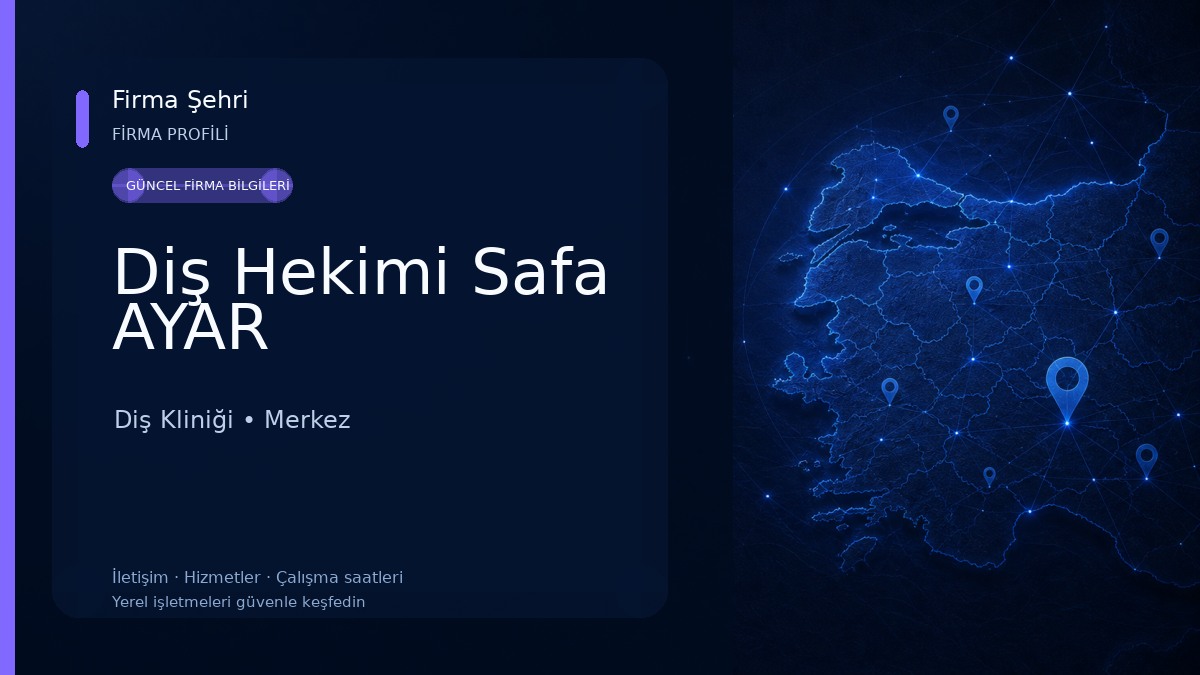 Diş Hekimi Safa AYAR 