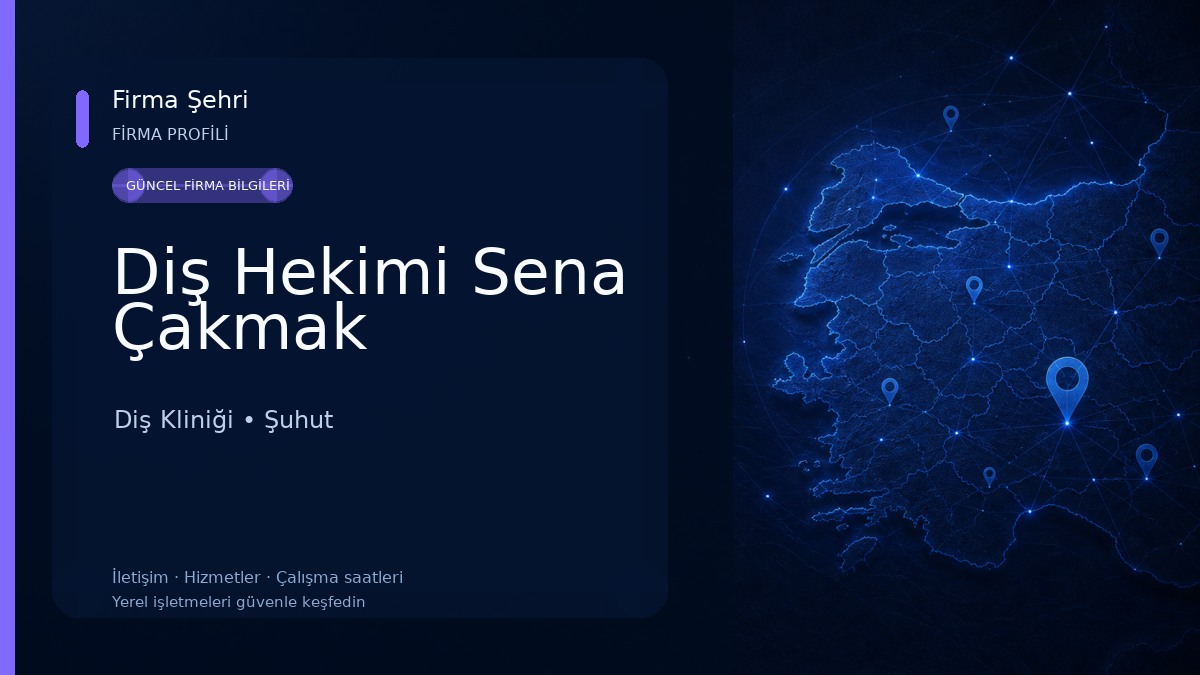 Diş Hekimi Sena Çakmak Diş Kliniği