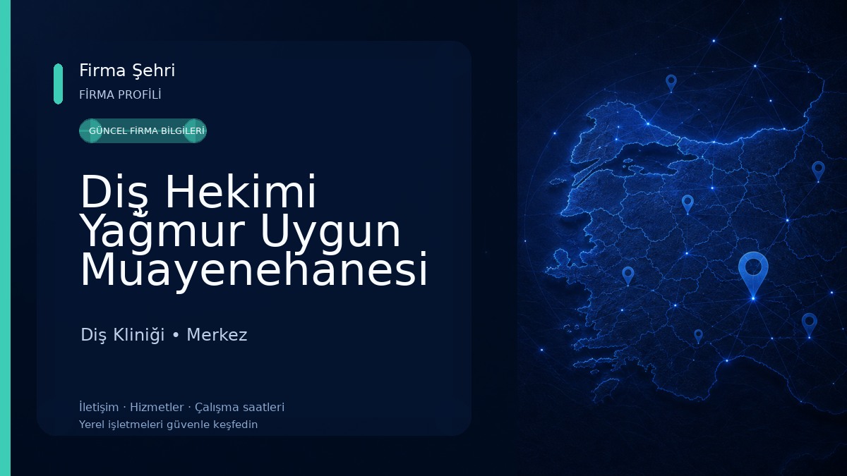 Diş Hekimi Yağmur Uygun Muayenehanesi Diş Kliniği