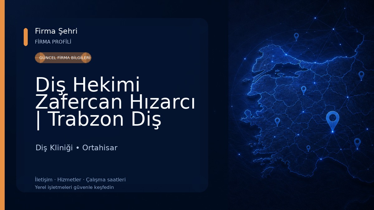 Diş Hekimi Zafercan Hızarcı | Trabzon Diş Hekimi Diş Kliniği