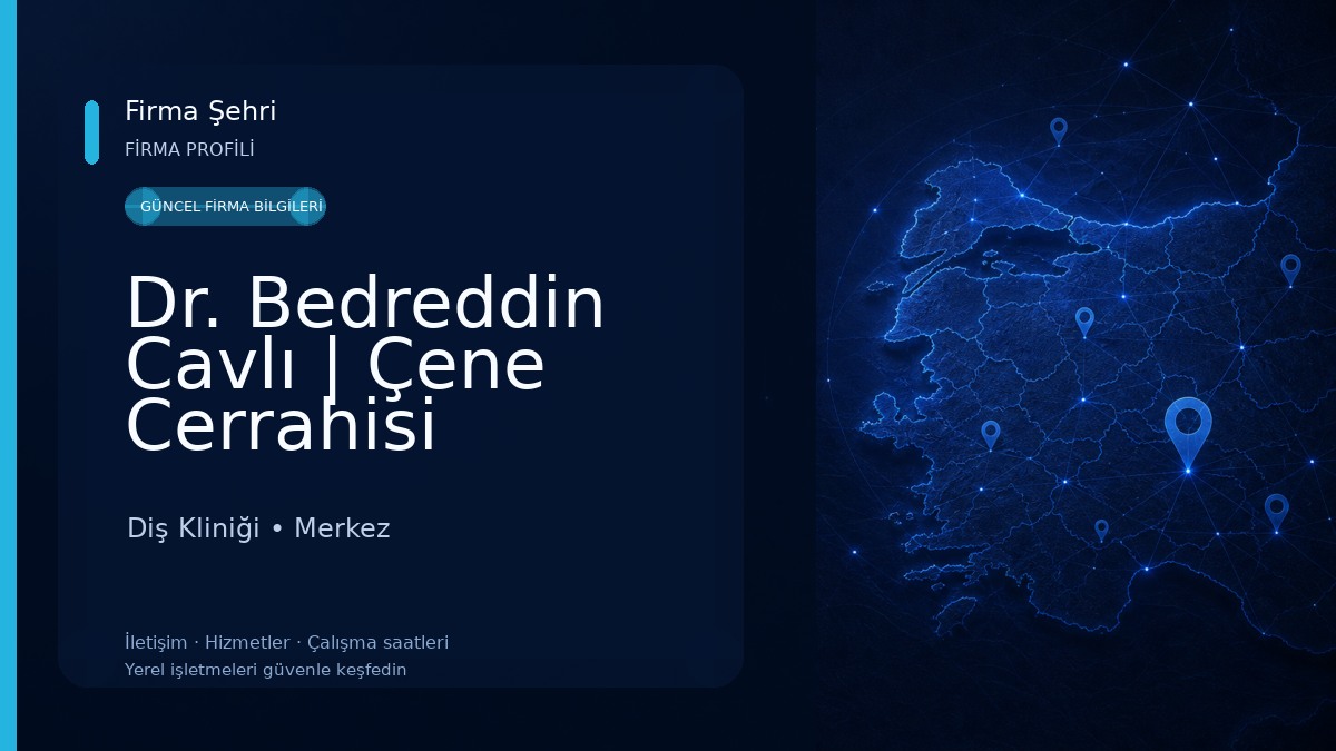 Dr. Bedreddin Cavlı | Çene Cerrahisi Uzmanı | Kütahya Diş Kliniği Diş Kliniği