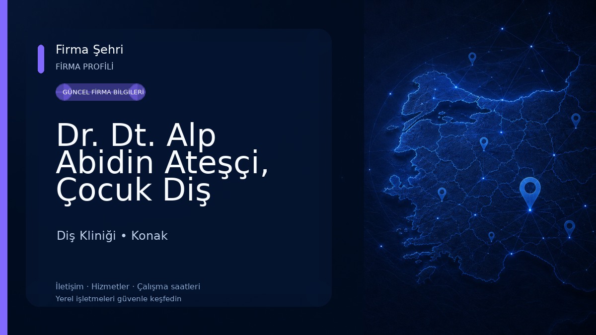 Dr. Dt. Alp Abidin Ateşçi, Çocuk Diş Hekimliği (Pedodonti)