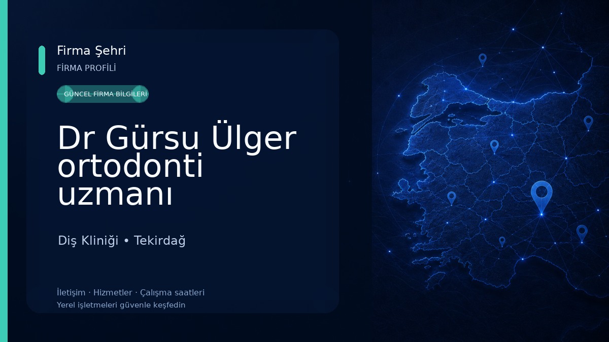 Dr Gürsu Ülger ortodonti uzmanı Diş Kliniği