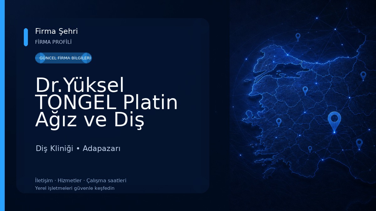 Dr.Yüksel TONGEL Platin Ağız ve Diş Sağlığı Kliniği Diş Kliniği