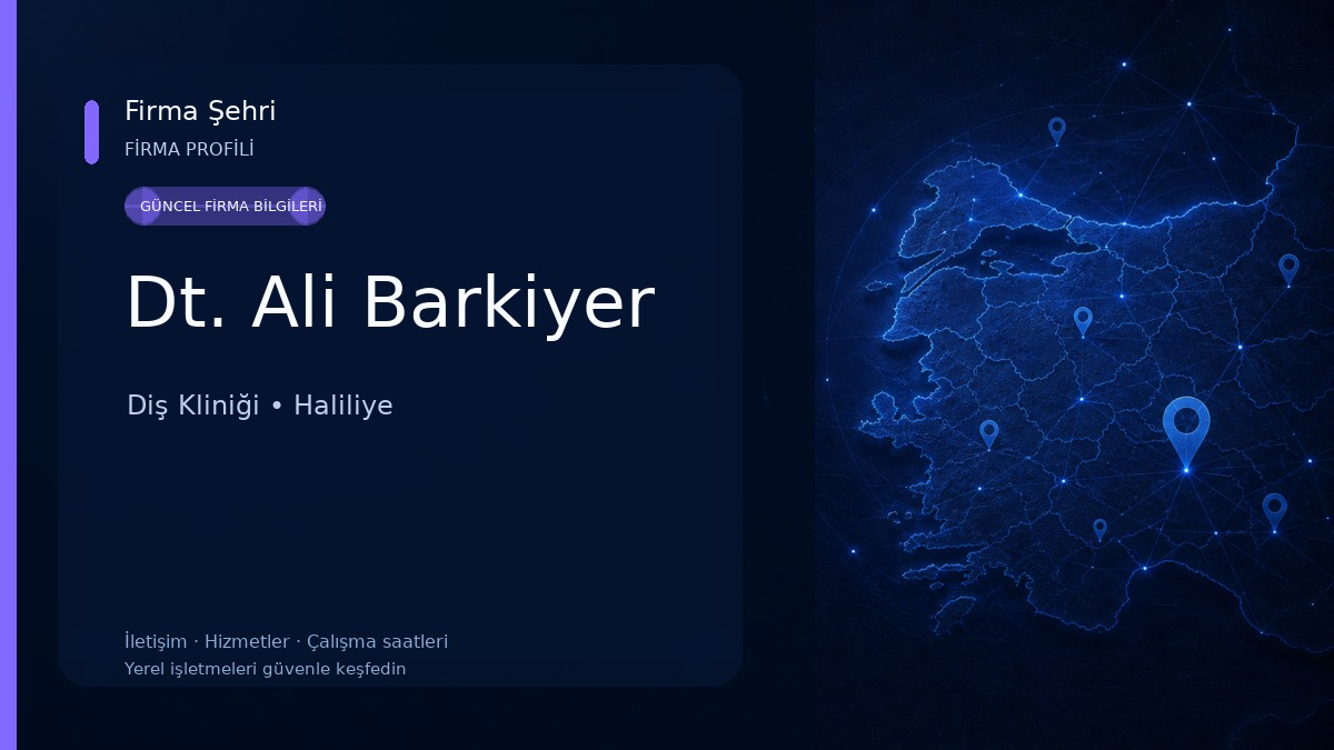 Dt. Ali Barkiyer Diş Kliniği