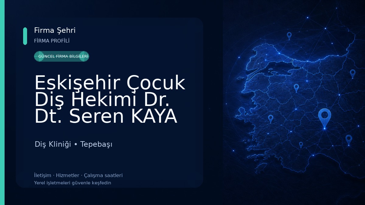 Eskişehir Çocuk Diş Hekimi Dr. Dt. Seren KAYA Muayenehanesi Diş Kliniği