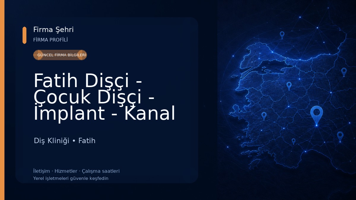 Fatih Dişçi - Çocuk Dişçi - İmplant - Kanal Tedavisi - Zirkonyum - Çocuk Diş Tedavisi - Estetik Gülüş - Sedasyonlu Diş Tedavi Diş Kliniği