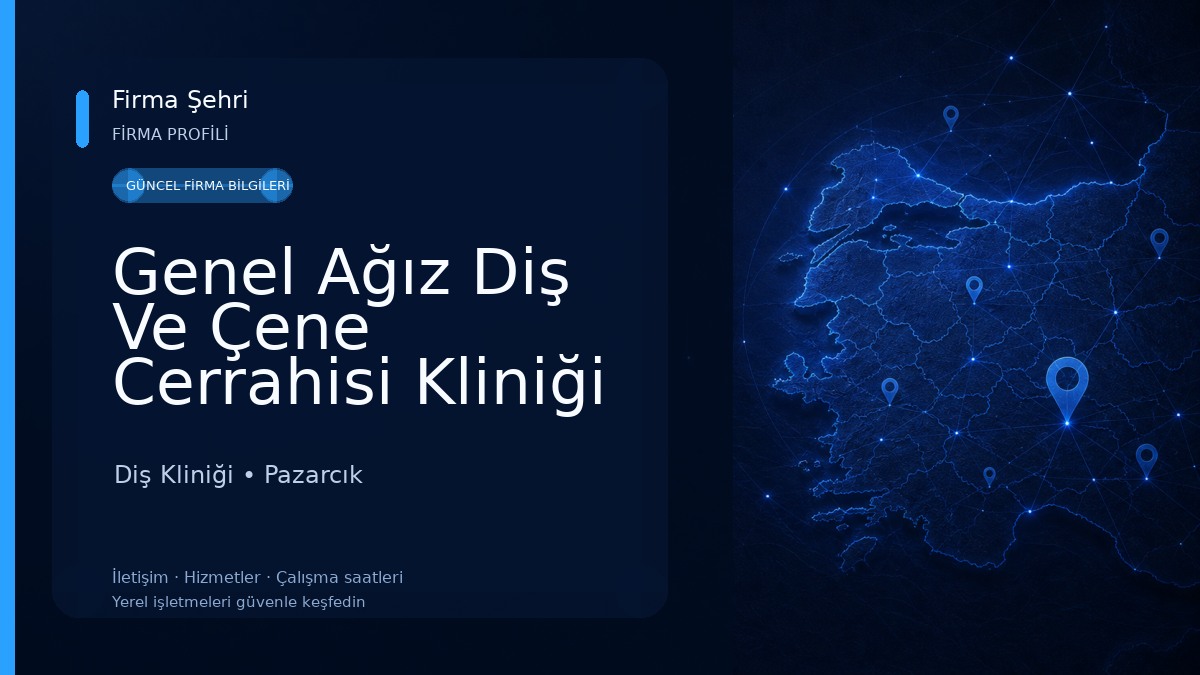 Genel Ağız Diş Ve Çene Cerrahisi Kliniği Diş Kliniği