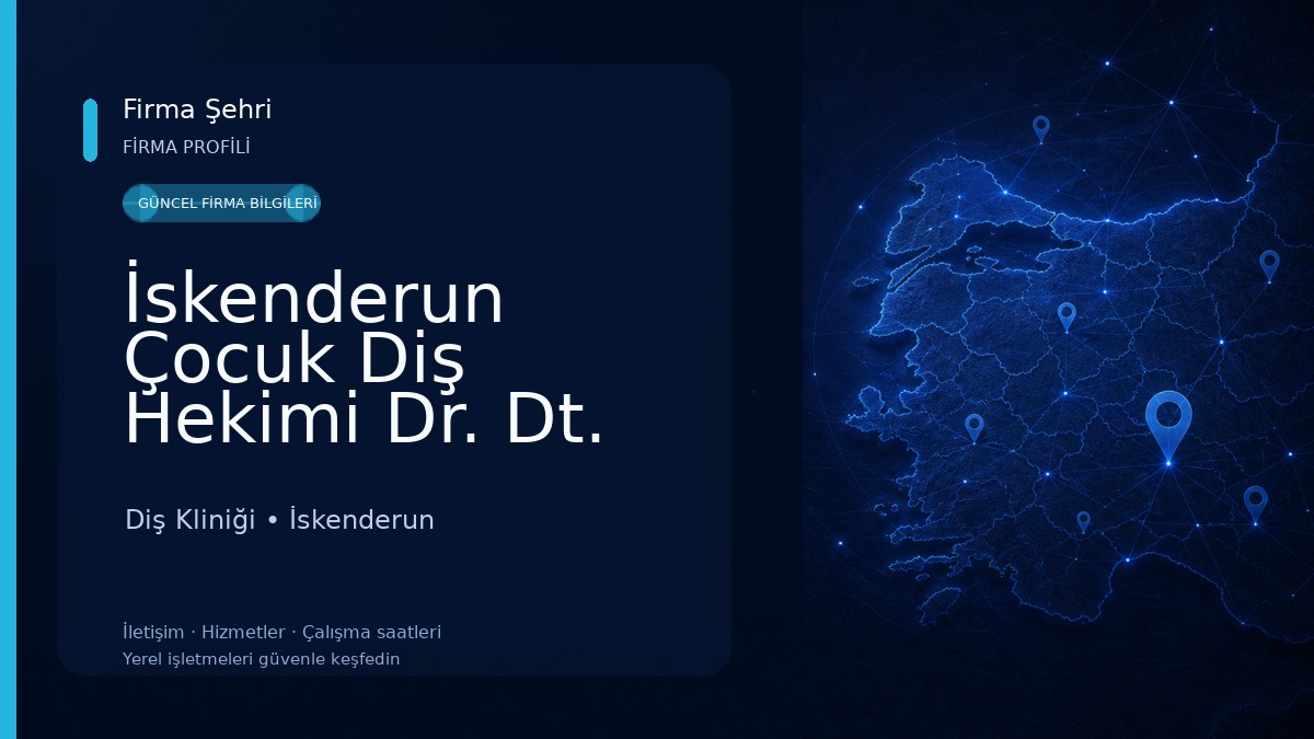 İskenderun Çocuk Diş Hekimi Dr. Dt. Sultan Bedir Diş Kliniği