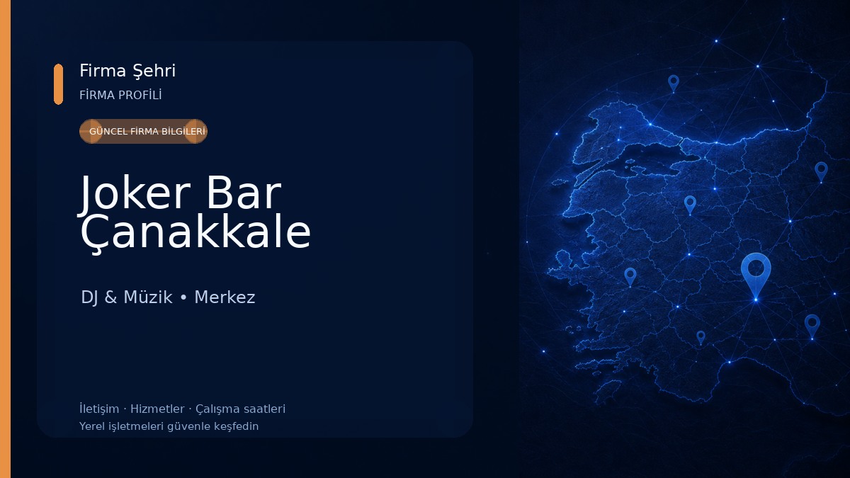 Joker Bar Çanakkale DJ & Müzik