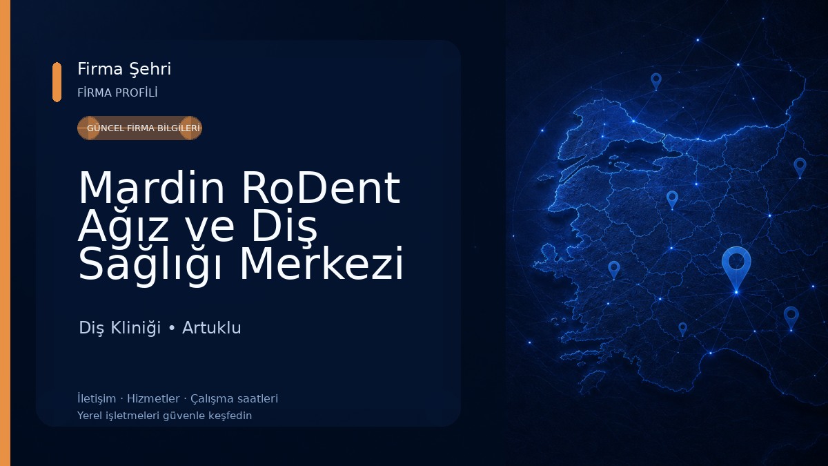 Mardin RoDent Ağız ve Diş Sağlığı Merkezi Diş Kliniği