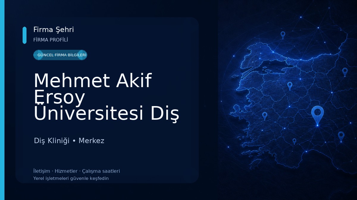 Mehmet Akif Ersoy Üniversitesi Diş Hekimliği Fakültesi Diş Kliniği