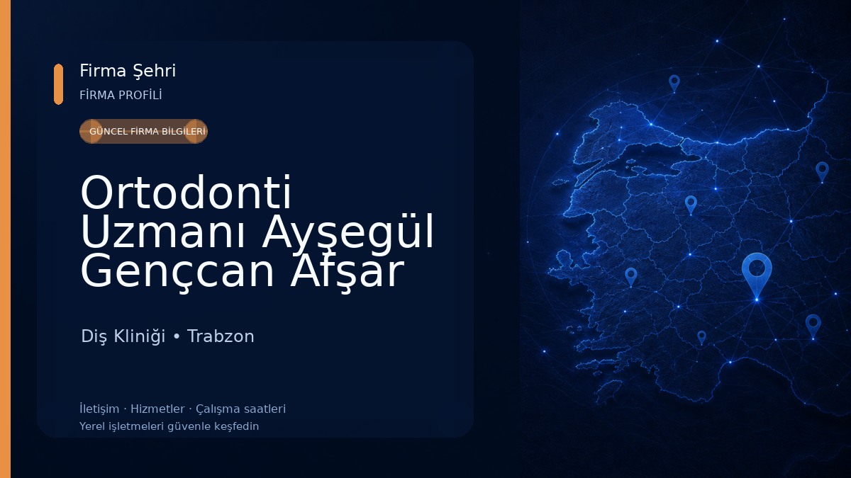 Ortodonti Uzmanı Ayşegül Gençcan Afşar Diş Kliniği