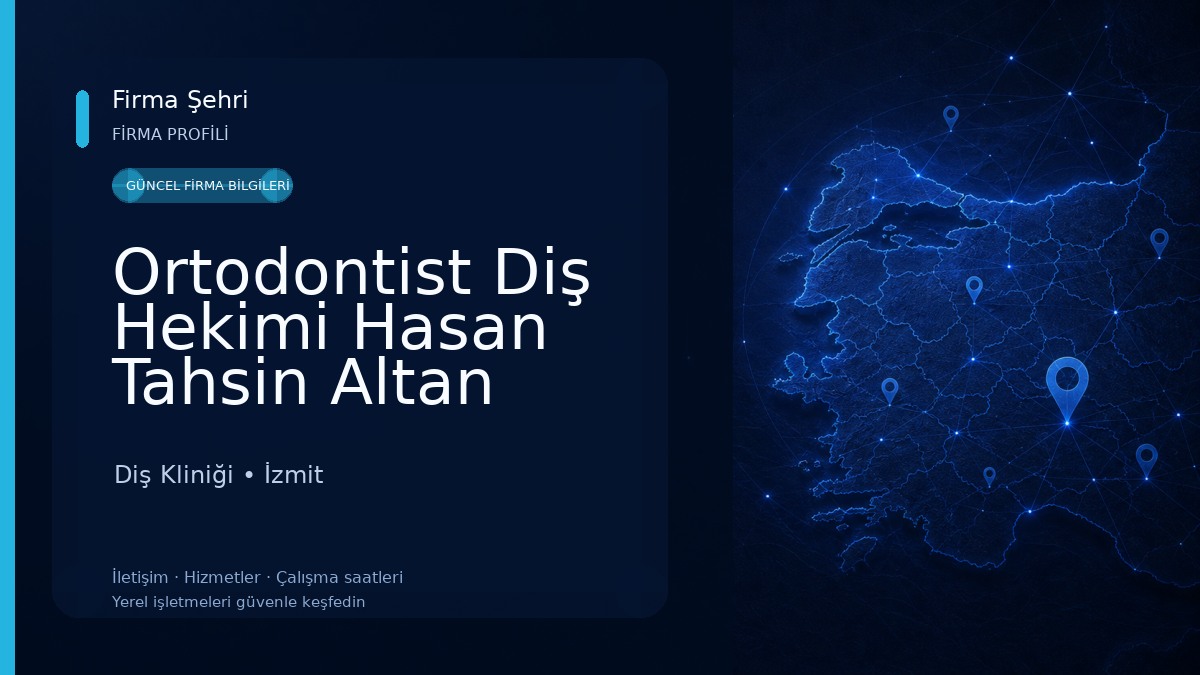 Ortodontist Diş Hekimi Hasan Tahsin Altan Ayşe Burcu Altan Muayehanesi Diş Kliniği