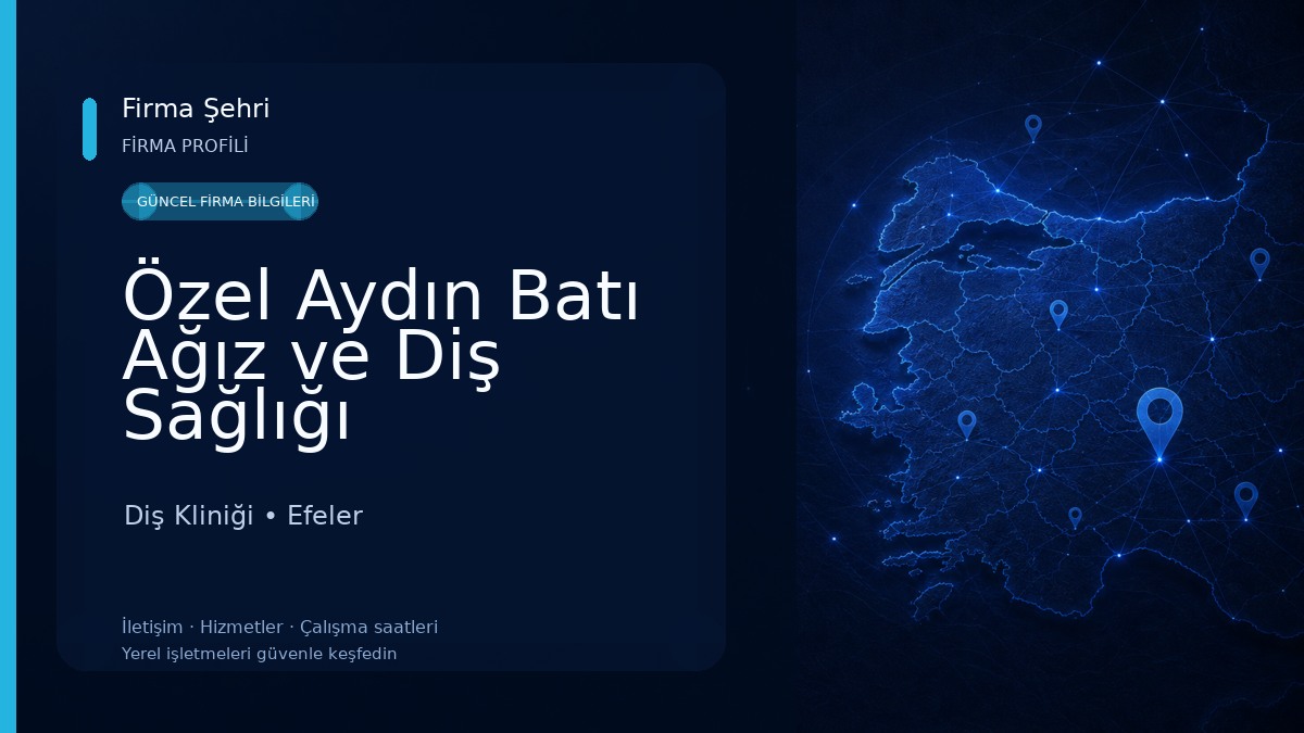 Özel Aydın Batı Ağız ve Diş Sağlığı Polikliniği Diş Kliniği