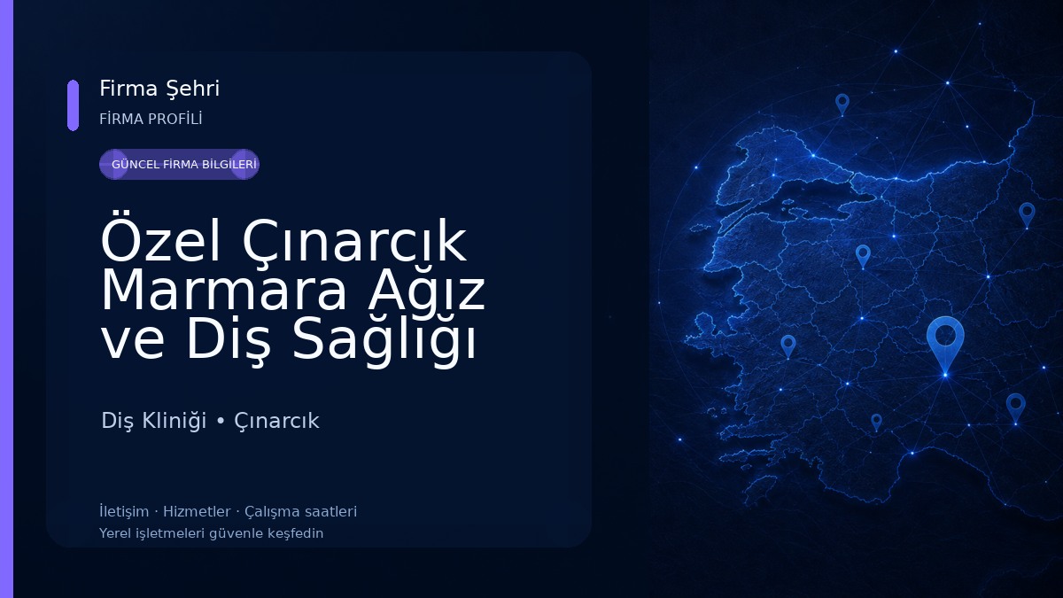 Özel Çınarcık Marmara Ağız ve Diş Sağlığı Polikliniği Diş Kliniği