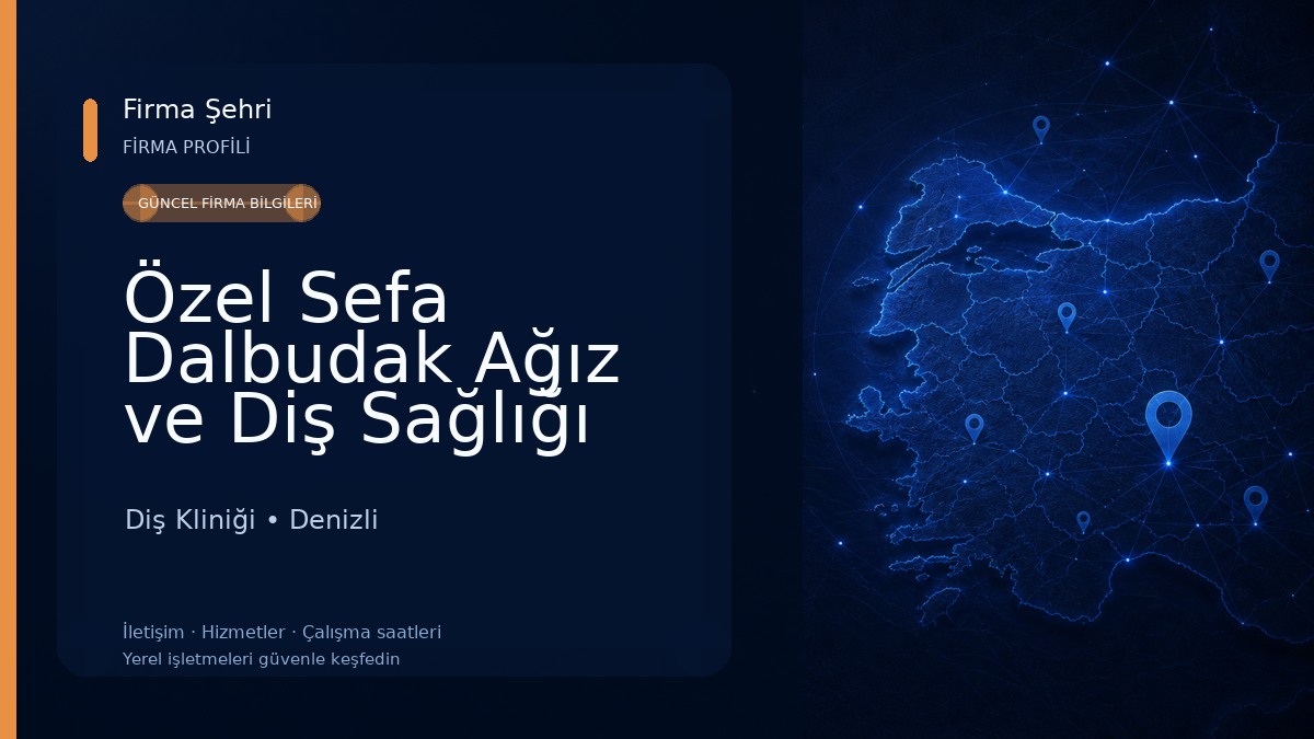 Özel Sefa Dalbudak Ağız ve Diş Sağlığı Merkezi - Diş Hekimi Diş Kliniği